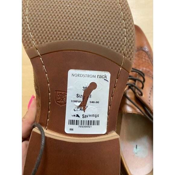 Stacy Adams NEW Men "Fallon" wing tip oxford shoe sz 9 BNWT flaw*missing insole - Picture 8 of 9